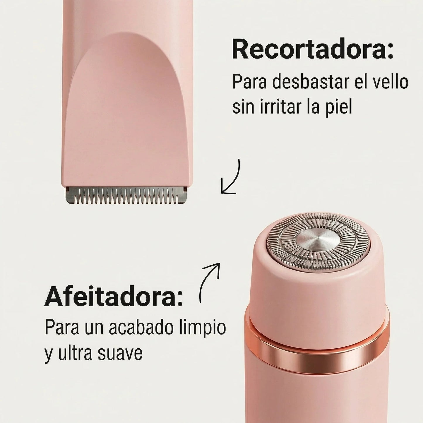 Depiladora 4 en 1 Recargable | Rostro, Axilas, Bikini y Cuerpo
