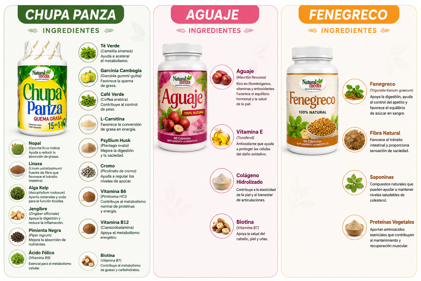 Trío Femenino ZaharaHealthy® | Glúteos, Abdomen y Digestión