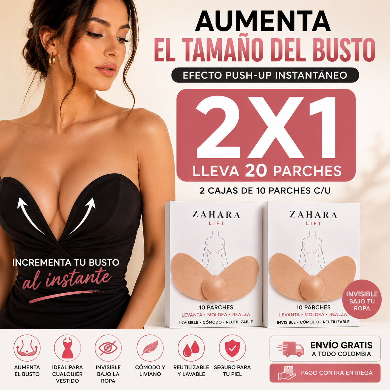 BustMax™ | Parches Adhesivos Push-Up 2 CAJAS POR EL PRECIO DE 1
