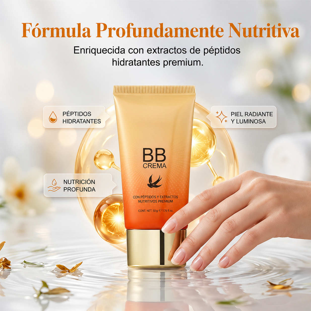 ¡COMPRA 1 Y LLÉVATE OTRO GRATIS! BB Cream hidratante para un acabado natural e impecable.