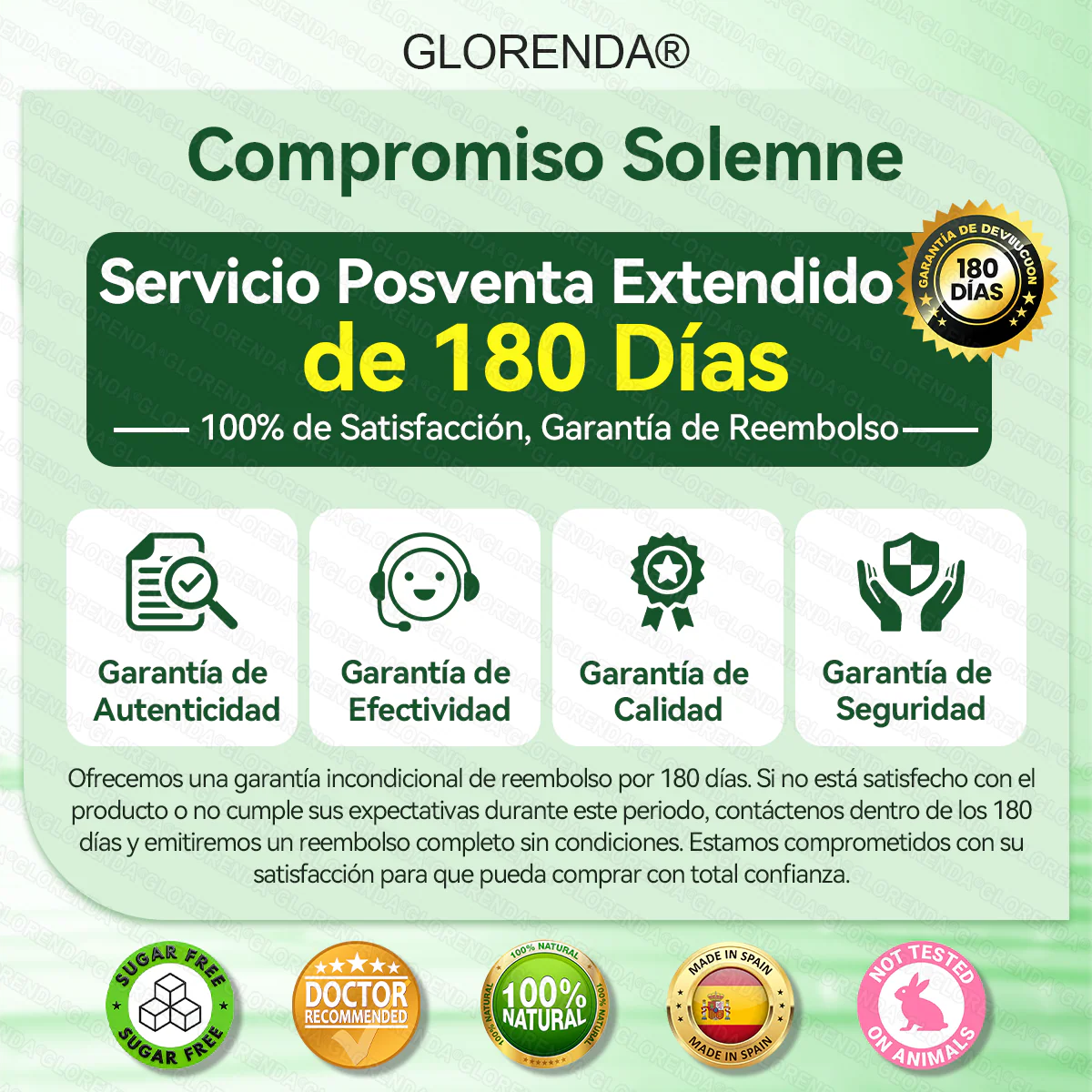 GLORENDA®  60 Parches avanzados de micronanoalga. Para la obesidad, piel flácida, diabetes, apnea del sueño, problemas articulares y mucho más.