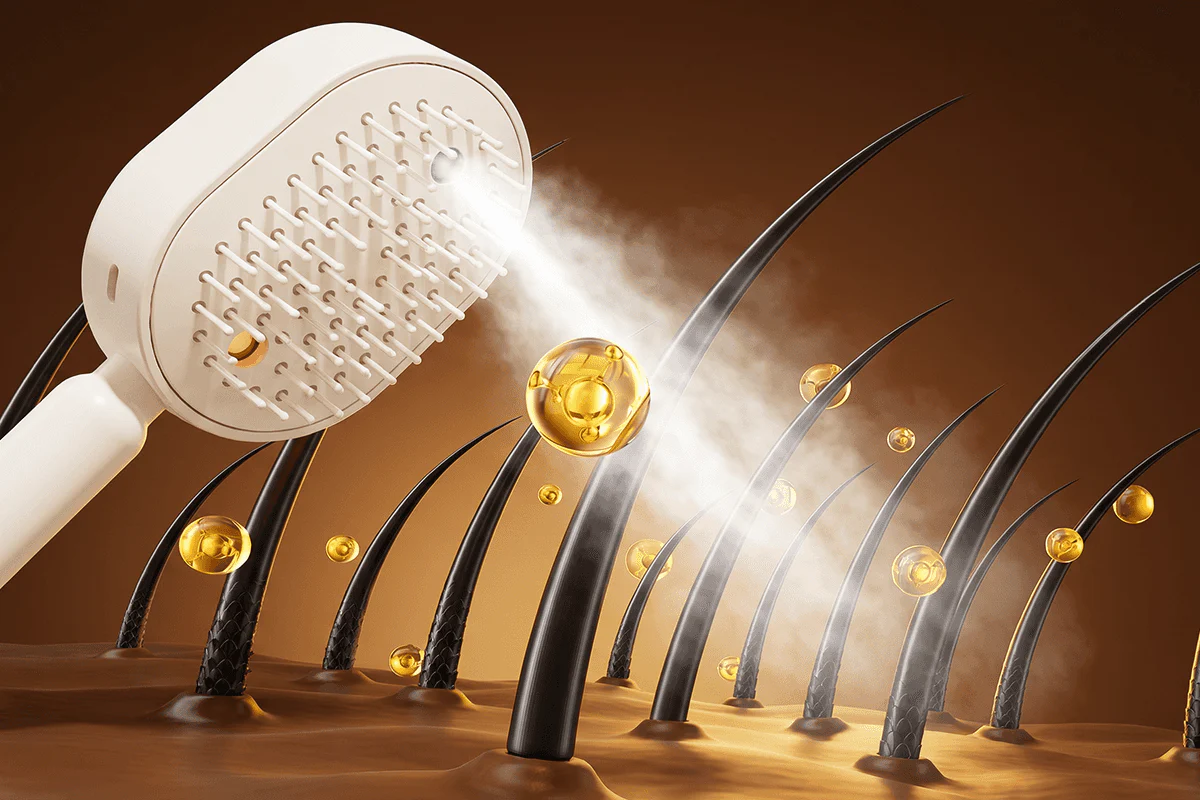 Cepillo alisador con luz LED